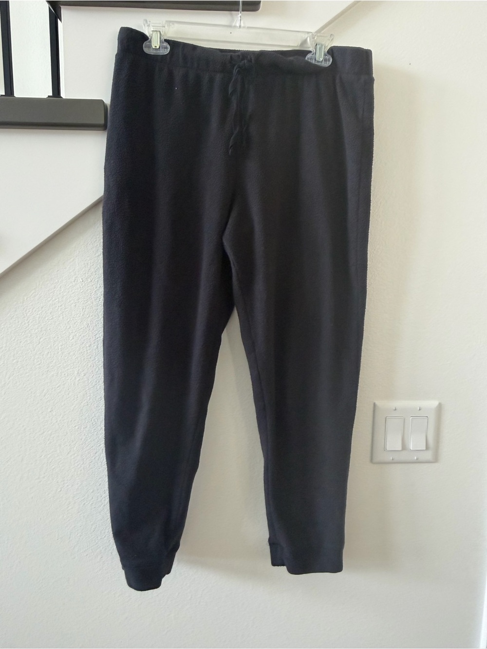Cuddl Duds Black Fleece Joggers - Cozy Pull-On Sweatpants